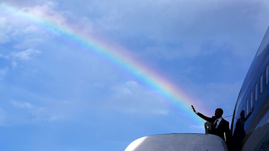 Barack Obama rainbow