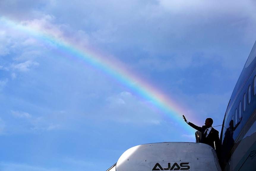 Barack Obama rainbow