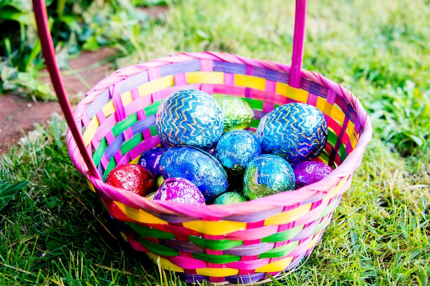 Basket of Easter eggs