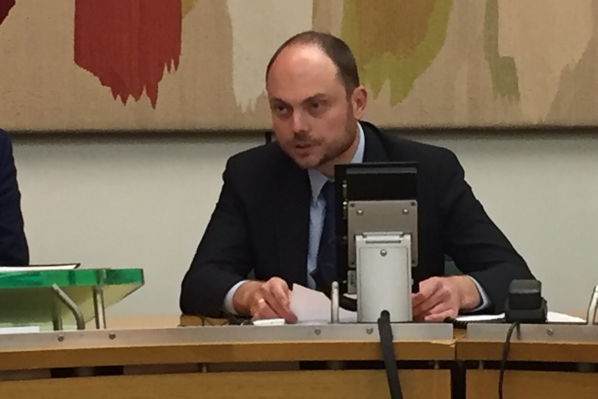 Vladimir Kara-Murza speaks at the Conservative Party Human Rights Commission at Westminster.