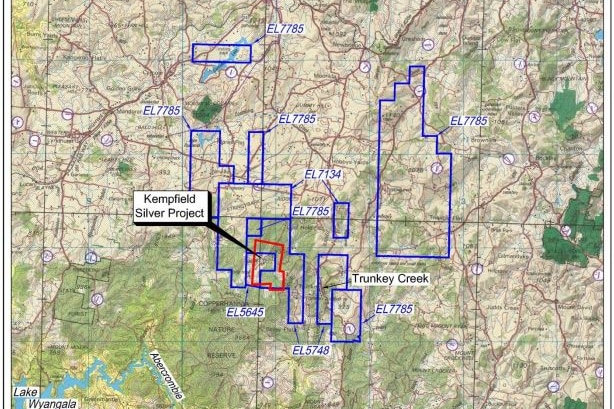 A screengrab of a map of Neville and Trunkey Creek