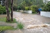 Flooding on Rifle Street in Pomona.