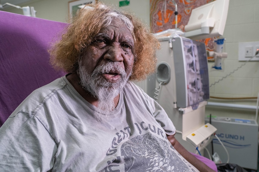 Bobby West in a dialysis chair