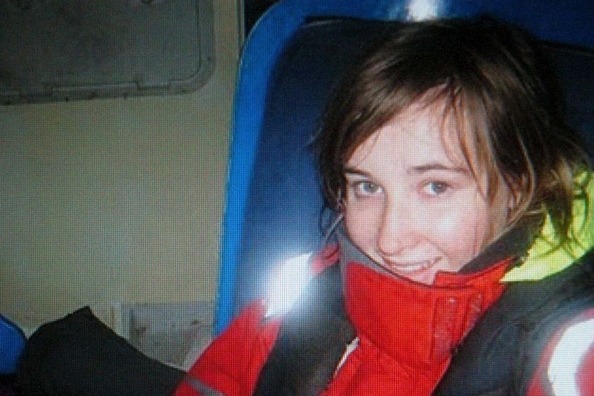 Teenage sailor, 16-year-old Abby Sunderland, on board her yacht
