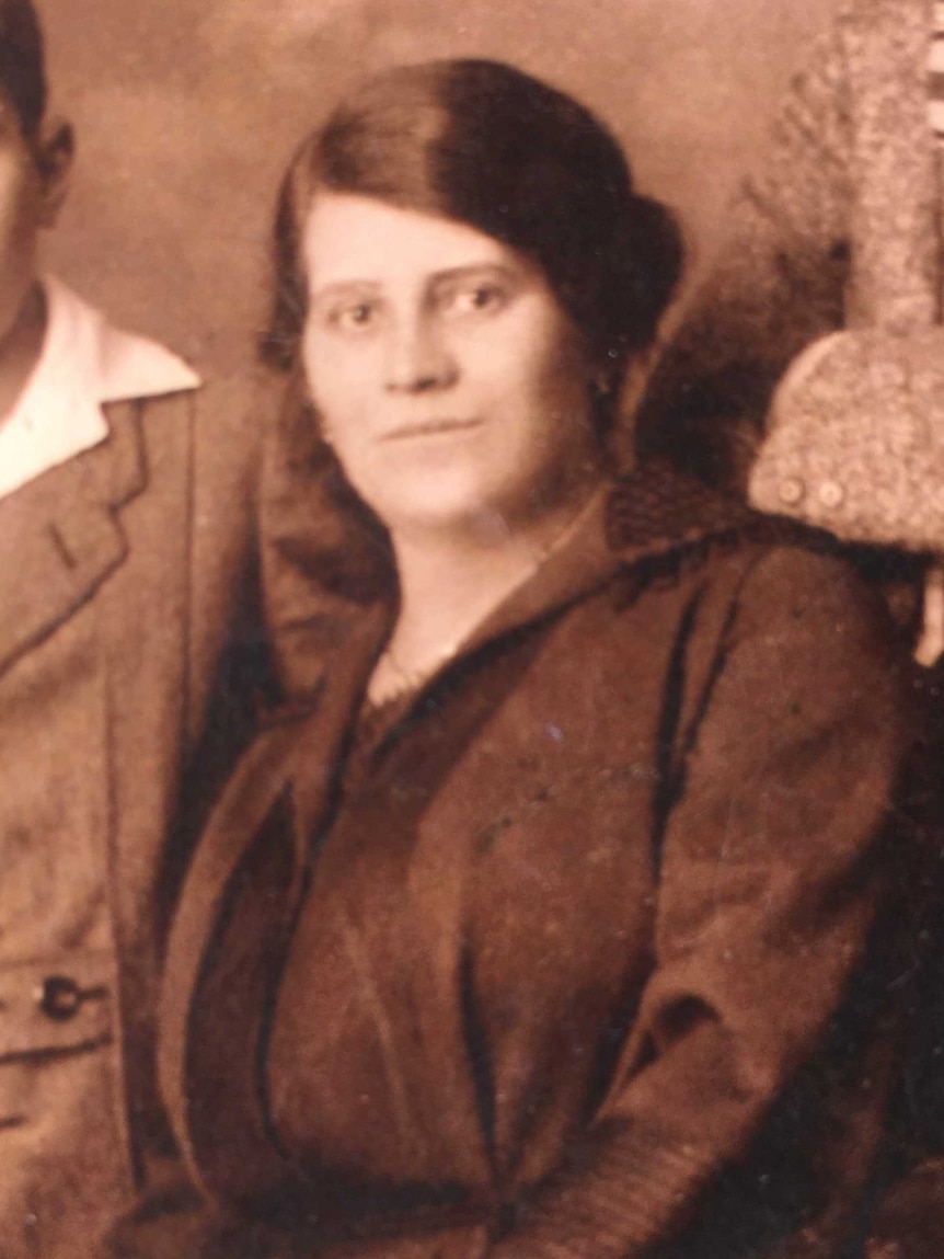 A black and white photo of Eva Temple's grandmother.