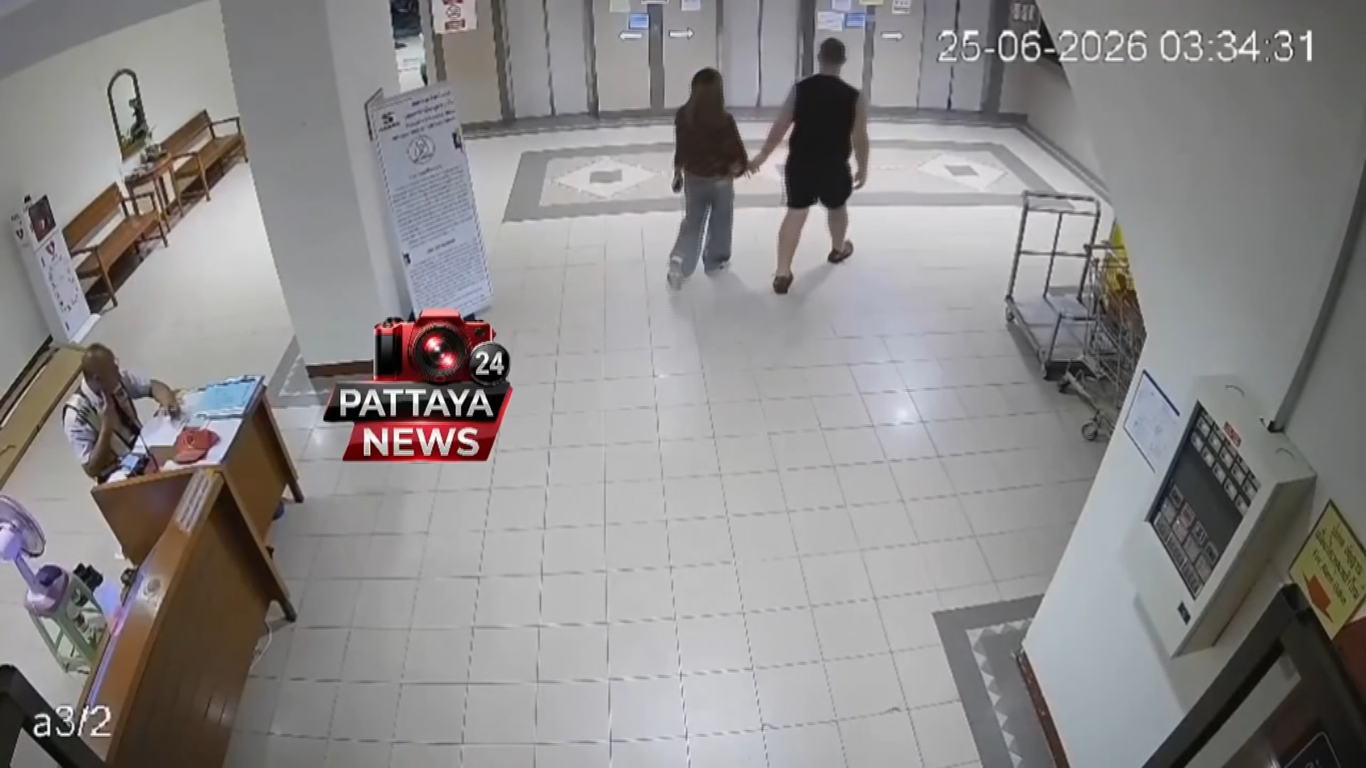 CCTV video shows an Australian man with a Thai girl who has died.
