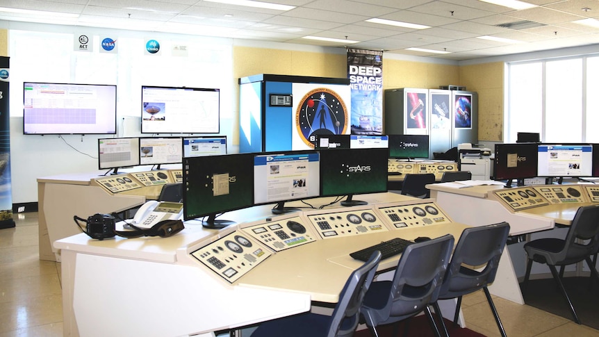 The Canberra Deep Space Communication Complex at Tidbinbilla.