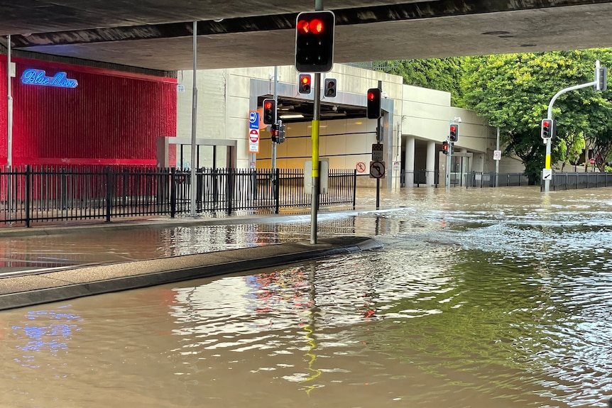 Flooding on a road 