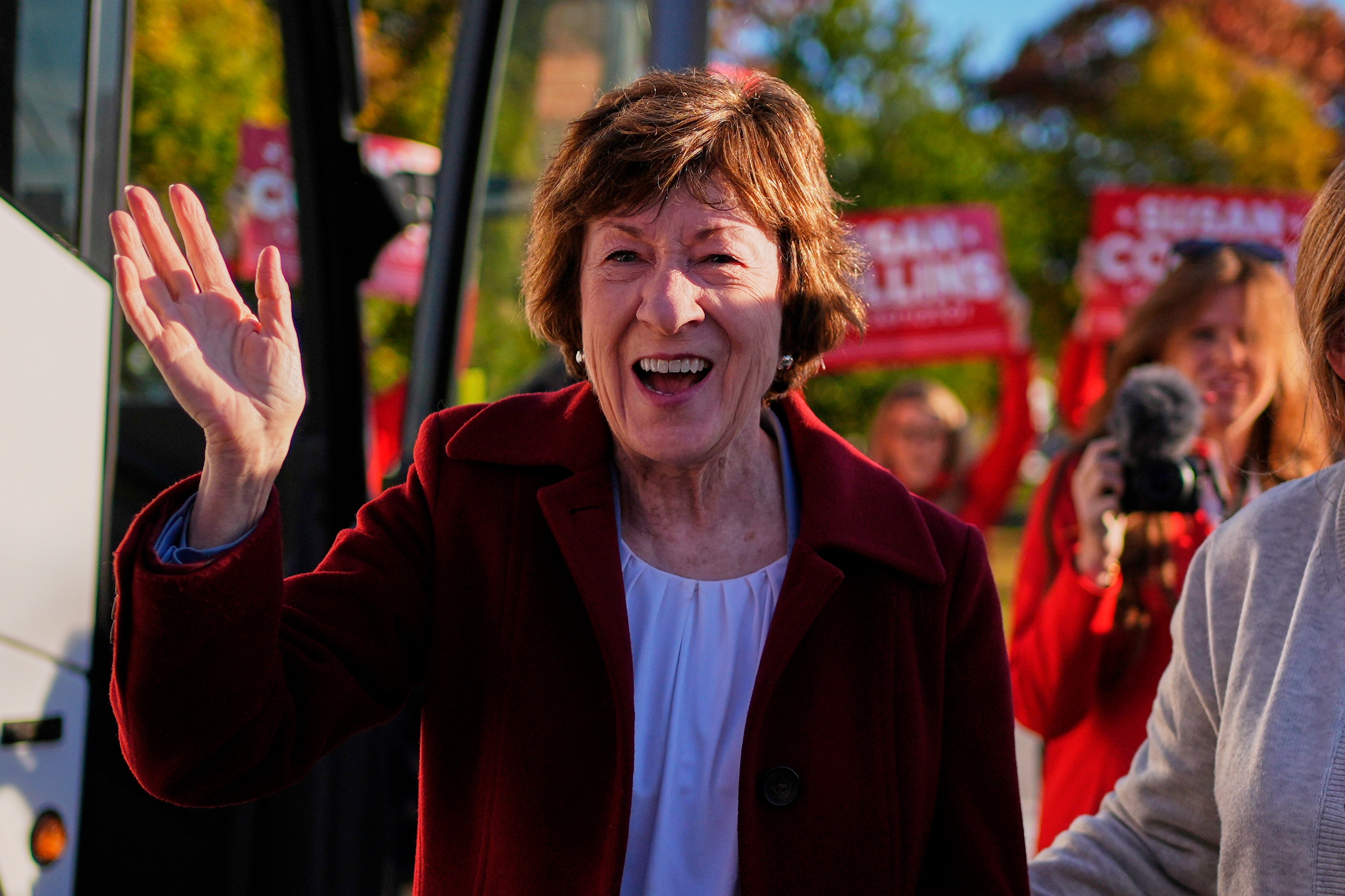 The Republican senator campaigning on her clashes with Trump