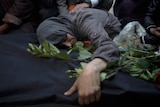 Palestinians mourn relatives killed in the Israeli bombardment of the Gaza Strip.