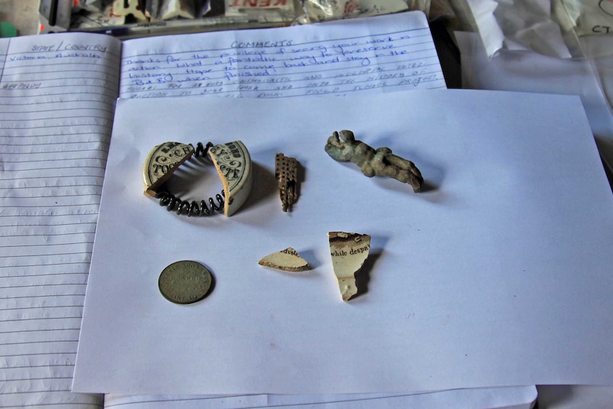 Objects found in the Triabunna dig