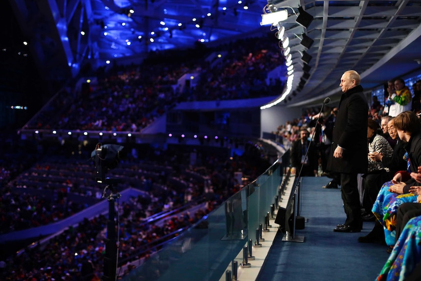 Russian President Vladimir Putin declares the Sochi Winter Olympics open in February 2014.
