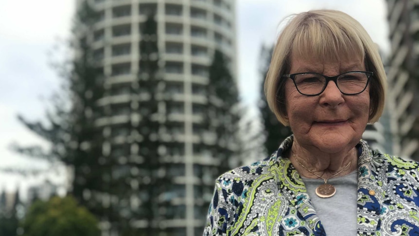 Councillor Dawn Crichlow overlooks high rises  in her division of Southport on the day she announces her retirement