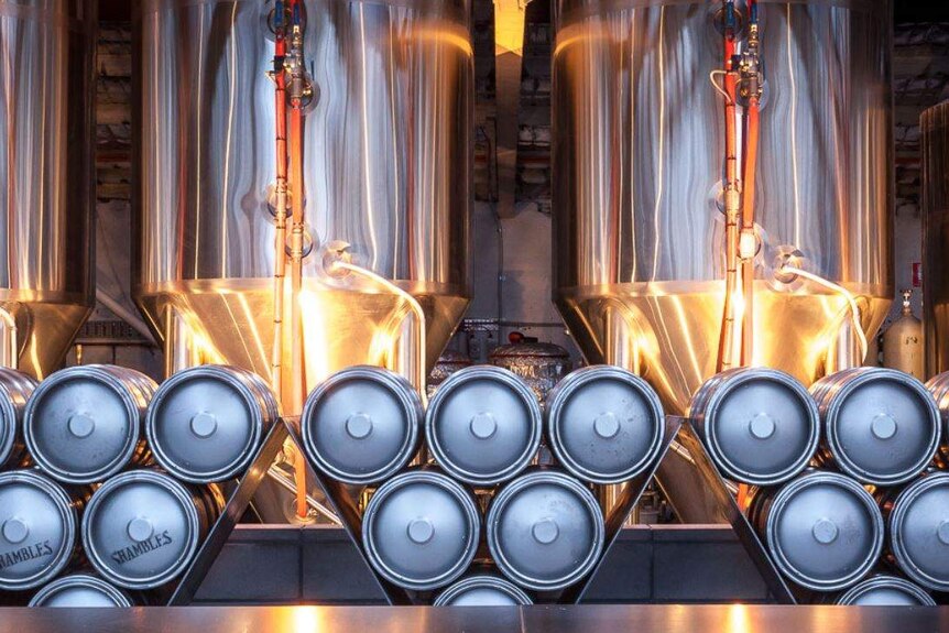 Brewing equipment at Shambles Brewery, Hobart.