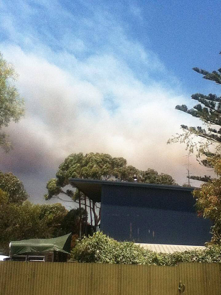 Aden Kraft took a photo of the fire approaching his property