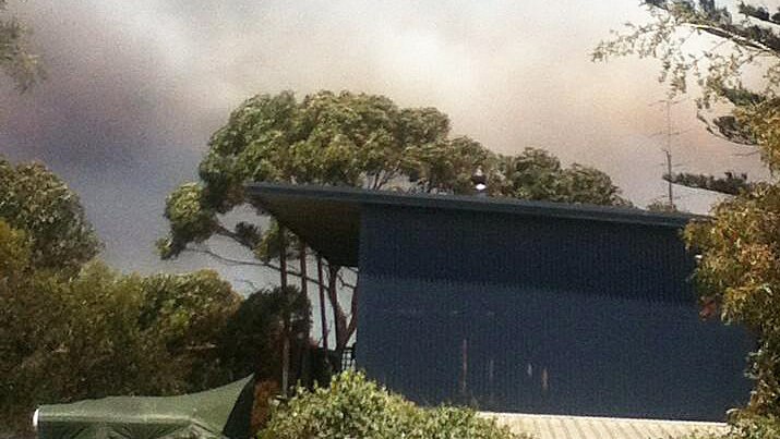Aden Kraft took a photo of the fire approaching his property