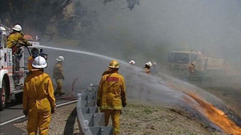 Firefighters in the Adelaide hills