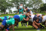 The Fijiana Drua have celebrated an historic Super W rugby home clash in Nadi with a gritty 12-7 win over the Brumbies.