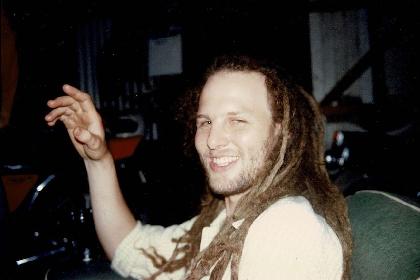 A young Matt Golinski with dreadlocks.