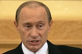 Russian President Vladimir Putin speaks during his annual address to parliament in Moscow.