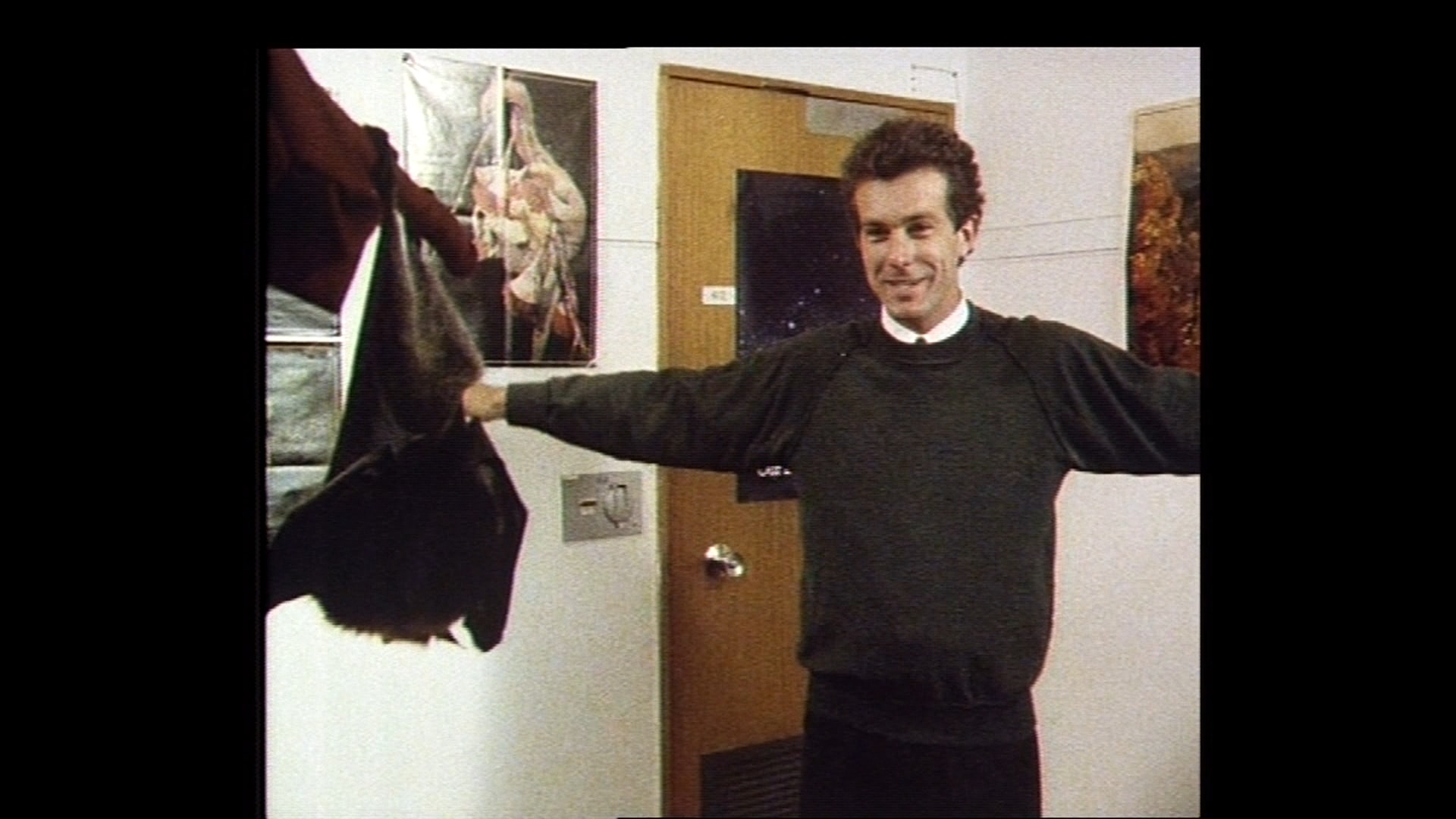 Archie the flying fox joined Richard Morecroft behind the news desk
