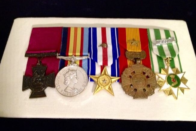 Major Peter Badcoe's medals are going on display for the first time.