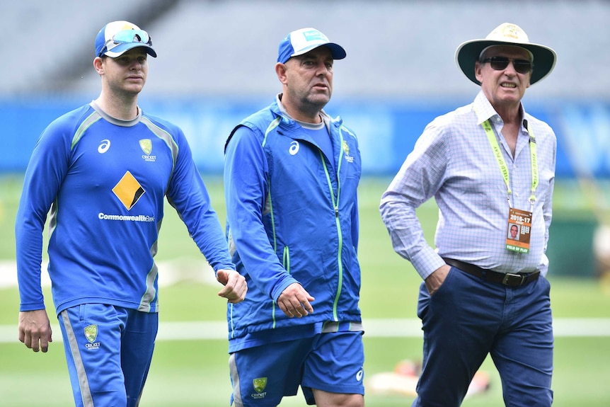 Steve Smith, Darren Lehmann and Trevor Hohns