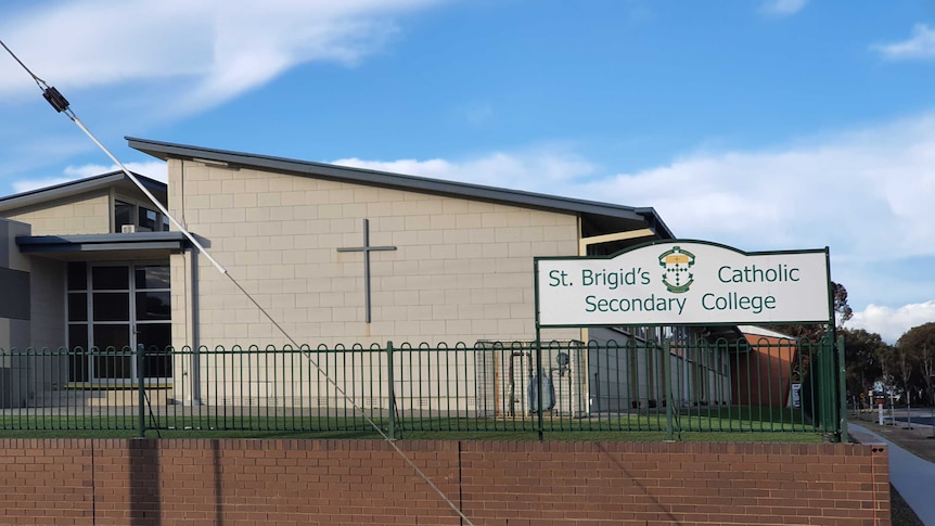 The front of St Brigid's College in Horsham.