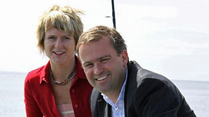 The Premier David Bartlett and his wife Larissa