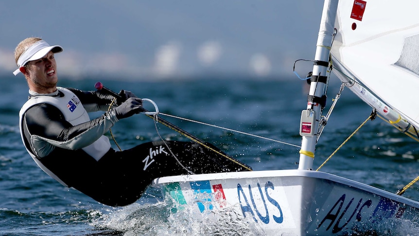 Ready to go ... Tom Burton competing at the Rio test event in last year