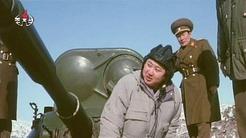 Kim Jong-un inspects a tank