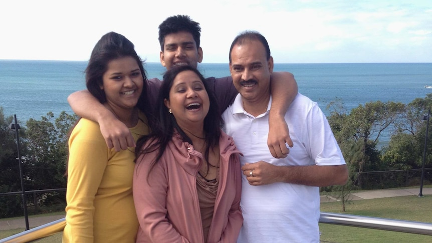 The Chand family. (From left) Shannon, Shane, Shaileshni and Satish.