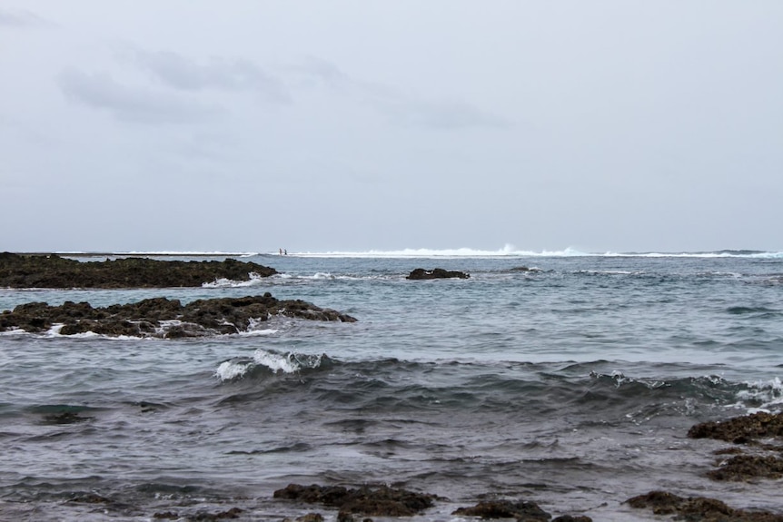 Waves break on the coastline of Tanna, an island in Vanuatu.