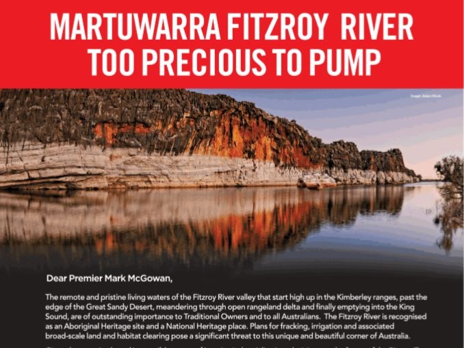 Martuwarra Fitzroy River Council advertisement