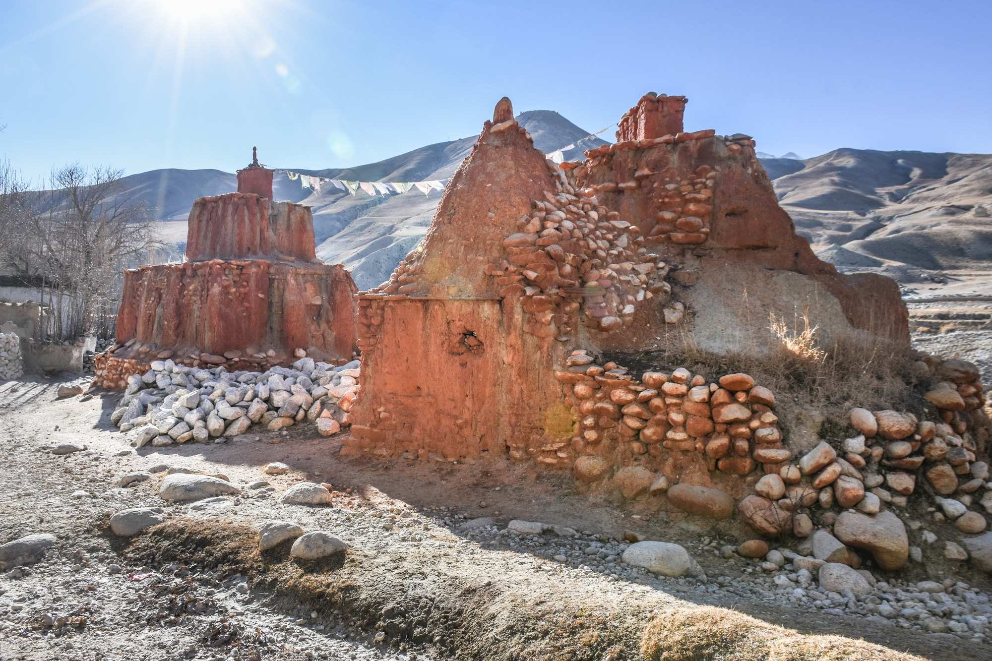 Traditional clay house which looks home-made