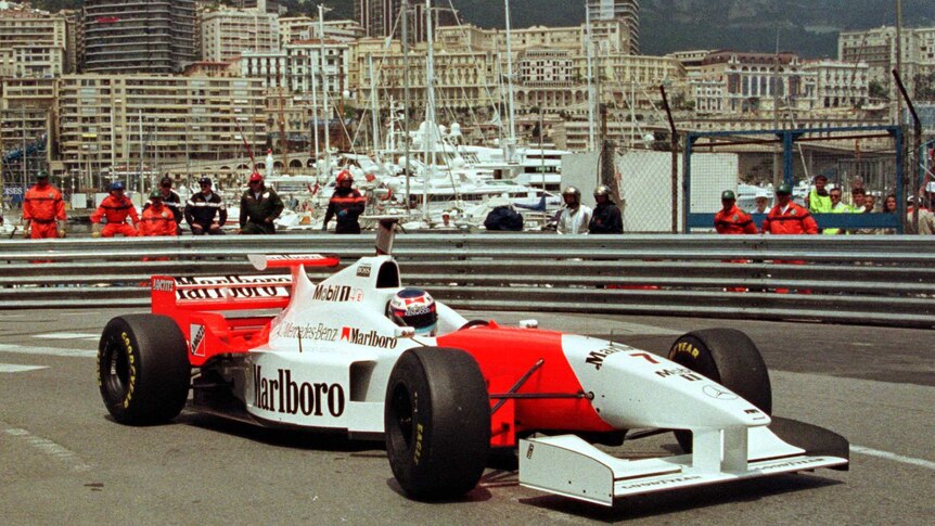 A McLaren formula one car in Monaco.