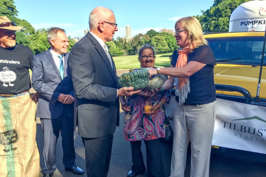 A youth charity's annual pumpkin run ends at Government House