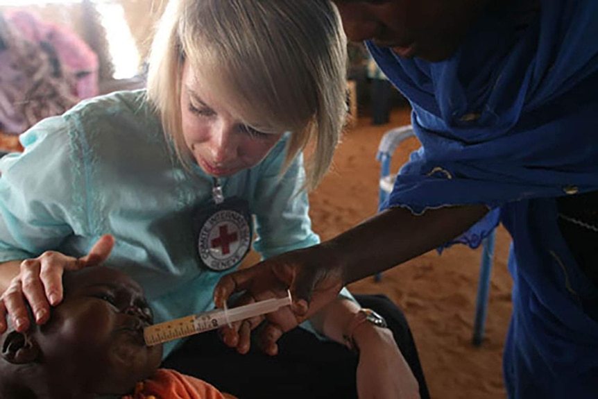 Australian nurse Ruth Jebb in Dafur in Sudan.