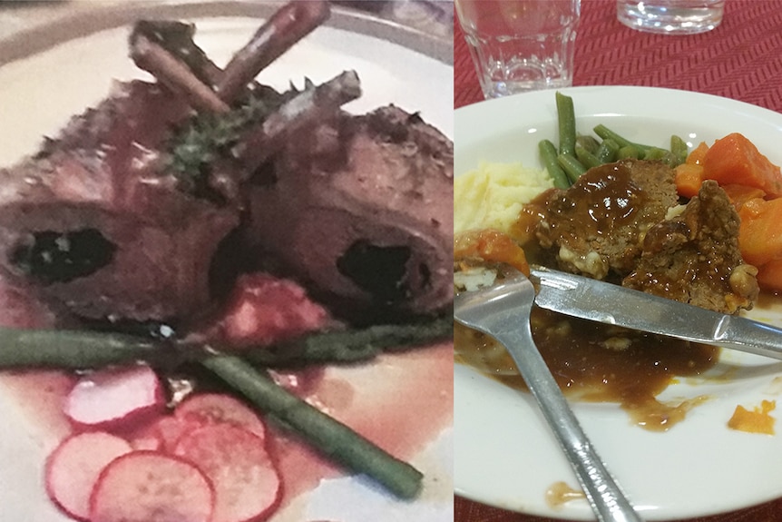 Lamb rack and meatloaf