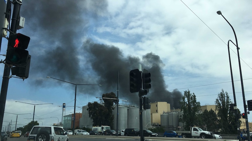 Fire near West End brewery