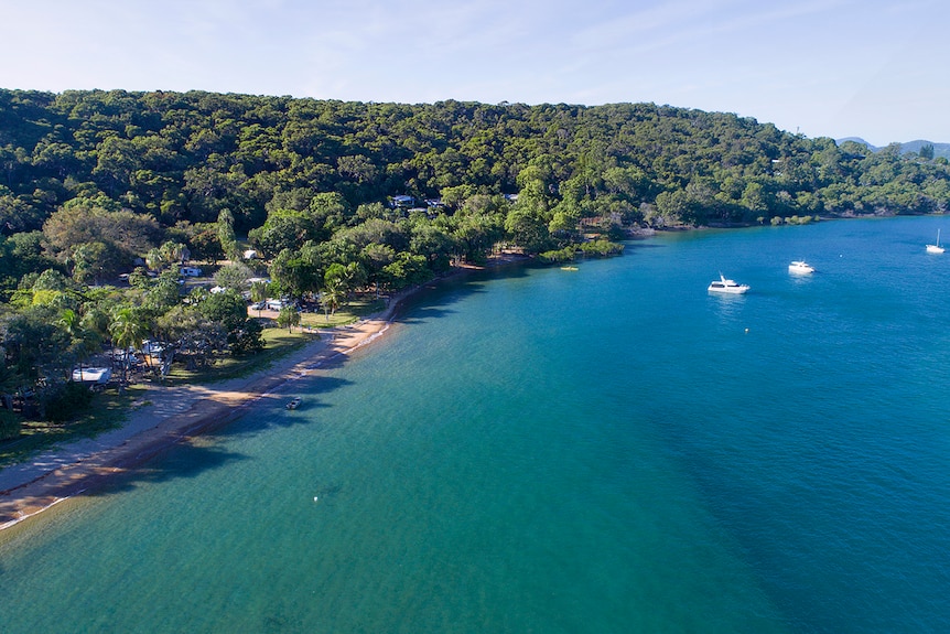 Drone shot of coast line