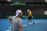 Davis Cup captain Lleyton Hewitt in Brisbane