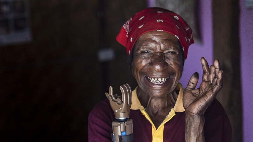 Rasta Dua (aka Mama Rasta), beneficiary of Voice for Change, Kilbang Village.