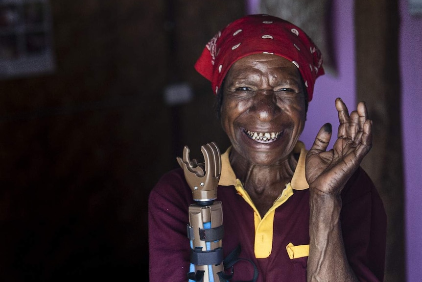 Rasta Dua (aka Mama Rasta), beneficiary of Voice for Change, Kilbang Village.