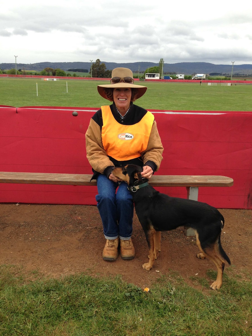 Qld competitor Rhonda O'Connell with her dog Camara Uncle