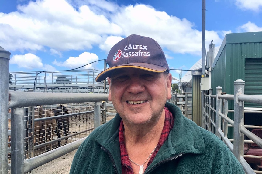 Man in hat at saleyards