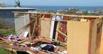 One of the homes devastated by Hurricane Maria.