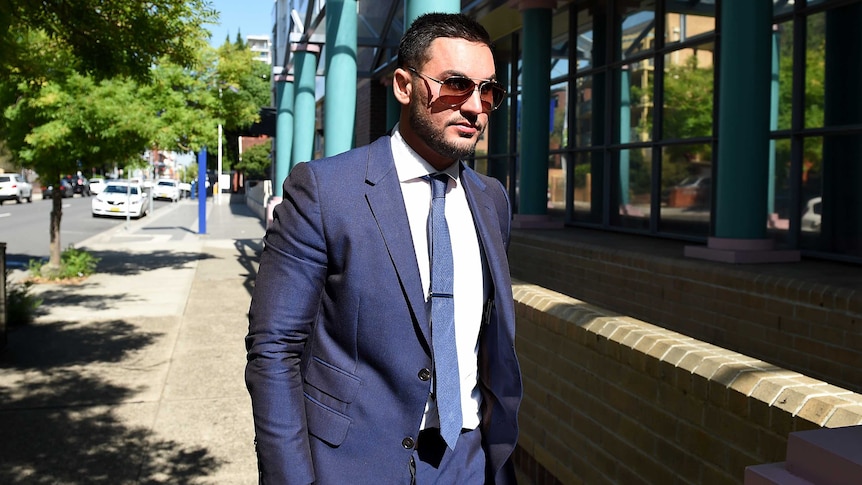 Salim Mehajer arrives at Burwood Local Court in Sydney.