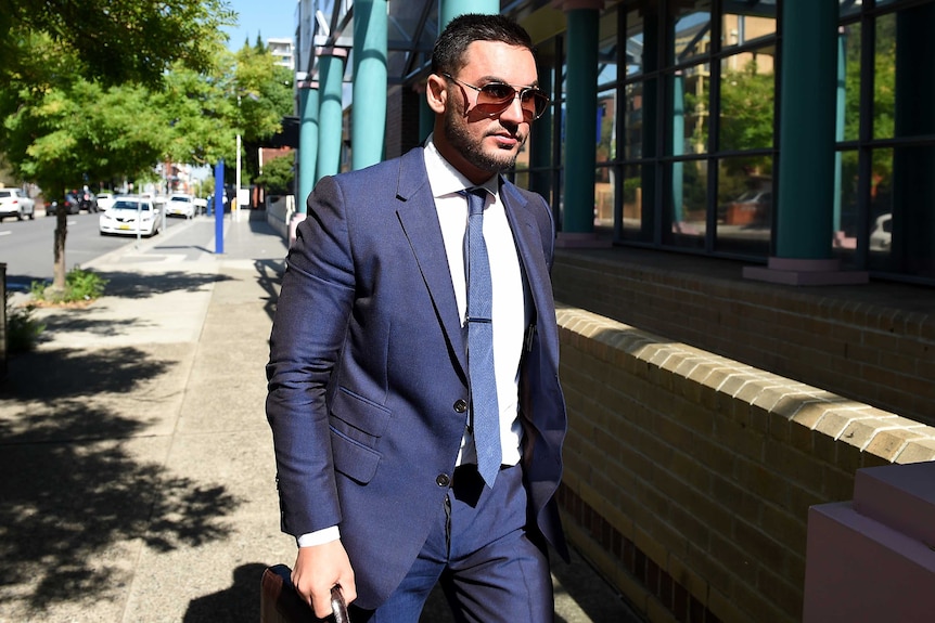 Salim Mehajer arrives at Burwood Local Court in Sydney.