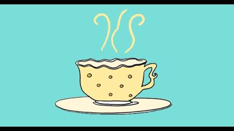 A drawing of a cup of tea.